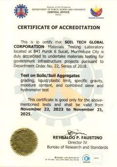 DPWH - BRS CERTIFICATE